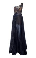 Romona Keveza One Shoulder Ball Gown