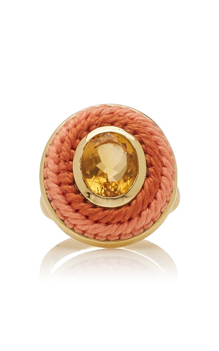 Moda Operandi Maria Frering Dgrad Peach Oval Ring
