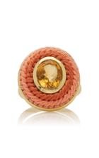 Moda Operandi Maria Frering Dgrad Peach Oval Ring