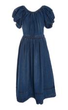 Co Short Sleeved Gathered Neck Dress