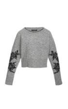 Marissa Webb Freda Floral Cropped Sweater