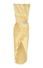 Raisa Vanessa Crystal-embellished Silk Sateen Midi Dress