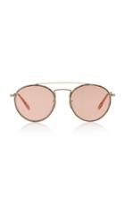 Oliver Peoples Ellice Round-frame Metal Sunglasses