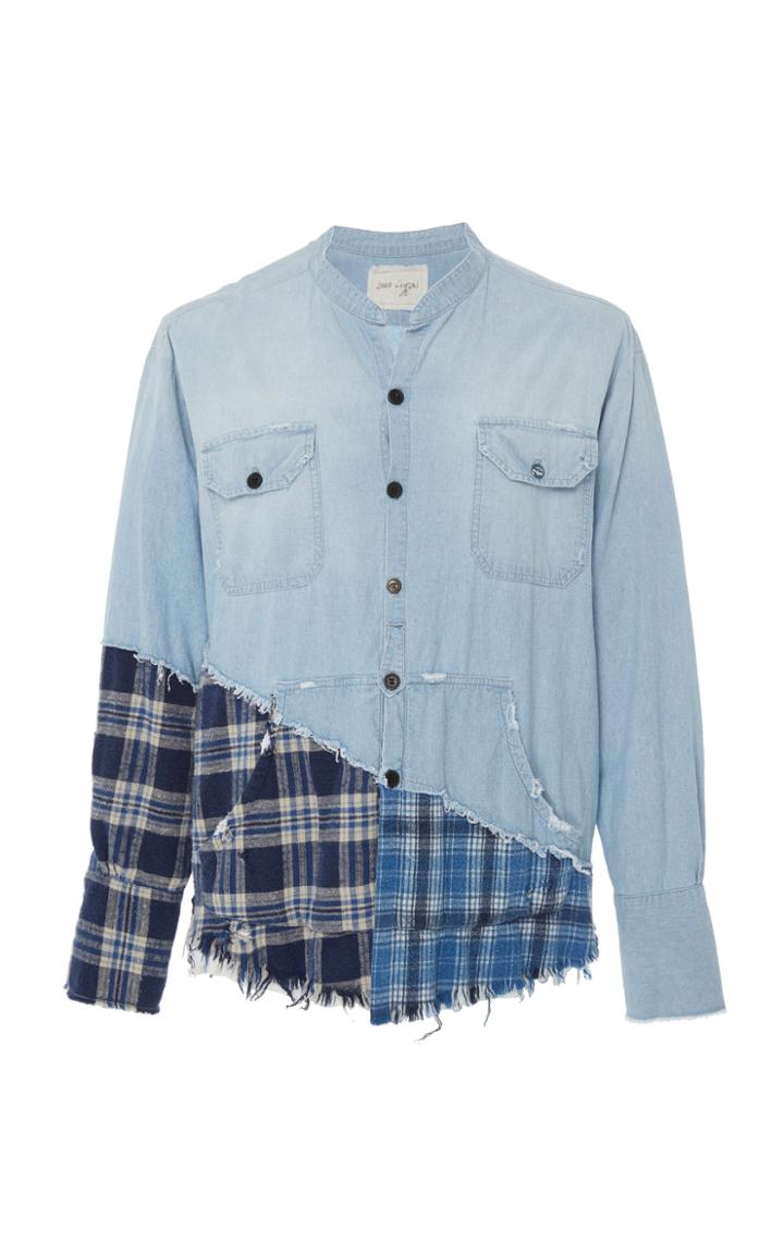 Greg Lauren Chambray Plaid Studio Shirt