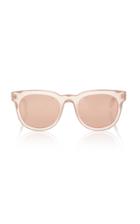 Linda Farrow Rose-gold Round-frame Acetate Sunglasses