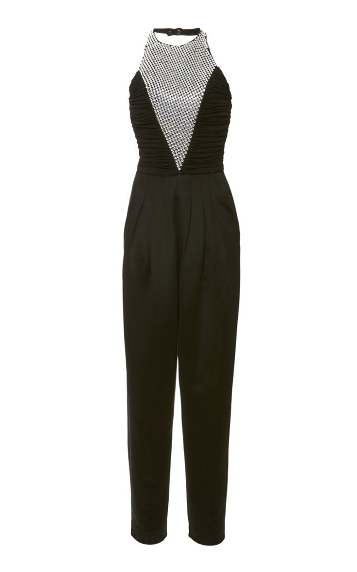 Balmain Crystal Bib Jumpsuit