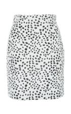 16arlington Dalmation Printed Leather Mini Skirt