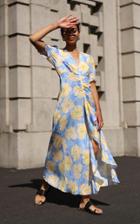 Moda Operandi Rixo Ariel Ruched Floral Cotton-silk Maxi Dress