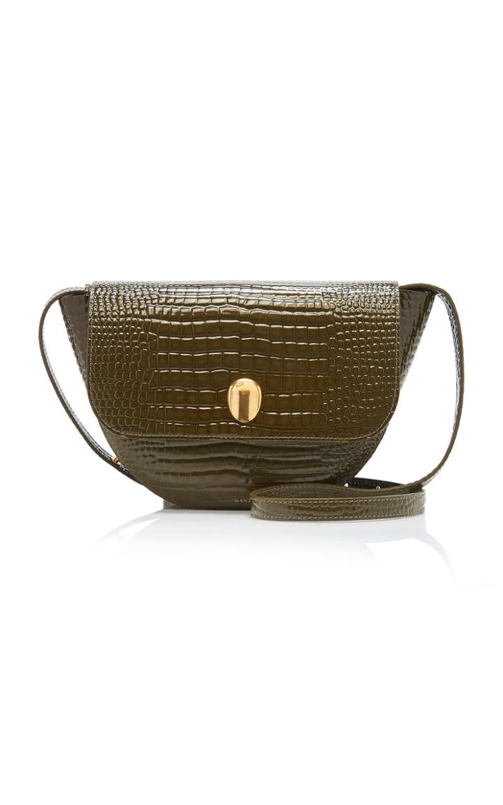 Wandler Billy Croc-effect Patent Leather Bag
