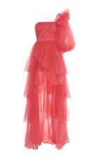 Alberta Ferretti Asymmetric One-shoulder Tulle Gown