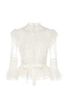 Zuhair Murad Long Sleeve Lace Blouse