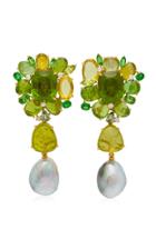 Moda Operandi Margot Mckinney One Of A Kind Peridot And Tourmaline Lily Earrings
