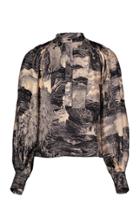 Burberry Kookaburra Printed Silk-twill Blouse