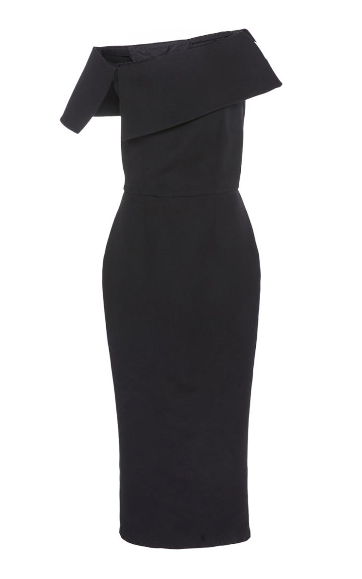 Martin Grant Tilted Boatneck Fitted Dress