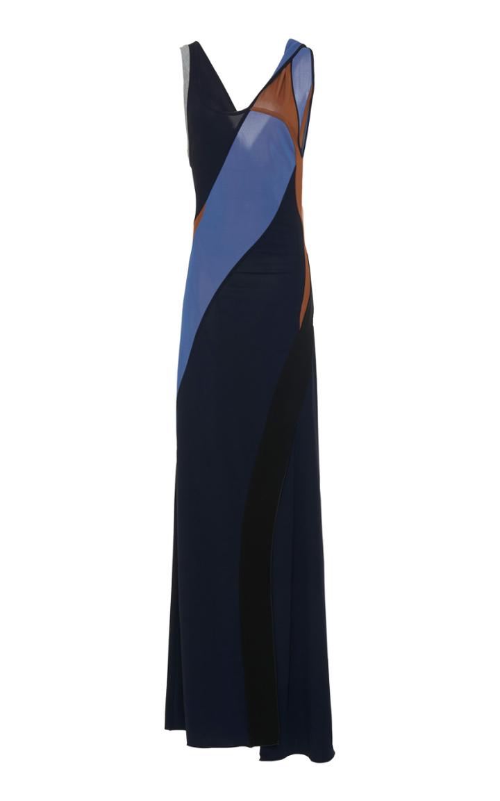 Sportmax Adatto Cross Neckline Crepe Dress
