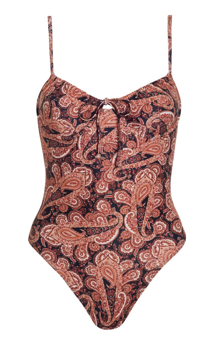 Moda Operandi Faithfull The Brand Mumbai Tie-front Paisley One-piece Swimsuitumbai O