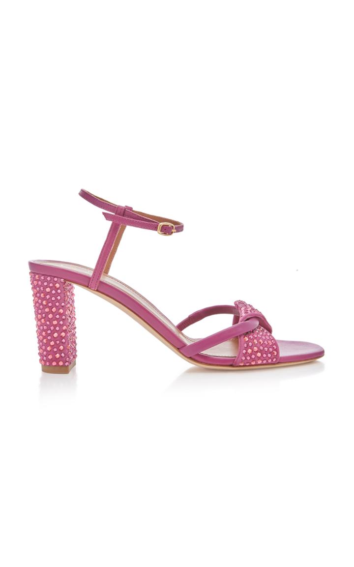 Malone Souliers Tara Crystal-embellished Leather Sandals Size: 38.5