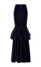 Leal Daccarett Rivera Full Length Velvet Skirt