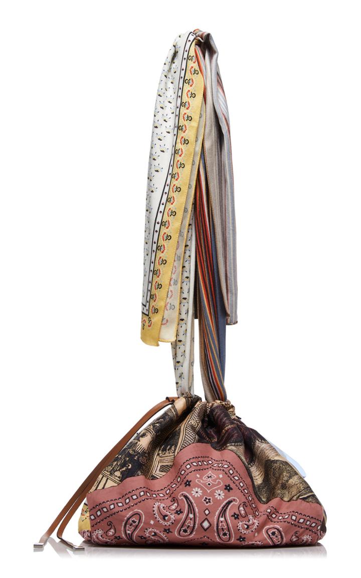 Acne Studios Alise Patchwork-effect Silk Shoulder Bag