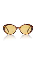 Oliver Peoples The Row Parquet Oval-frame Metal Sunglasses