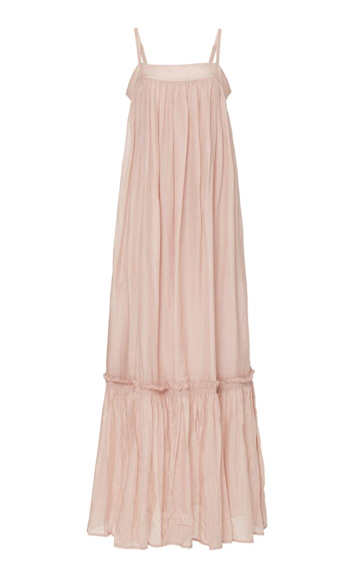 Bird & Knoll Isla Cotton Silk Maxi Bow Dress