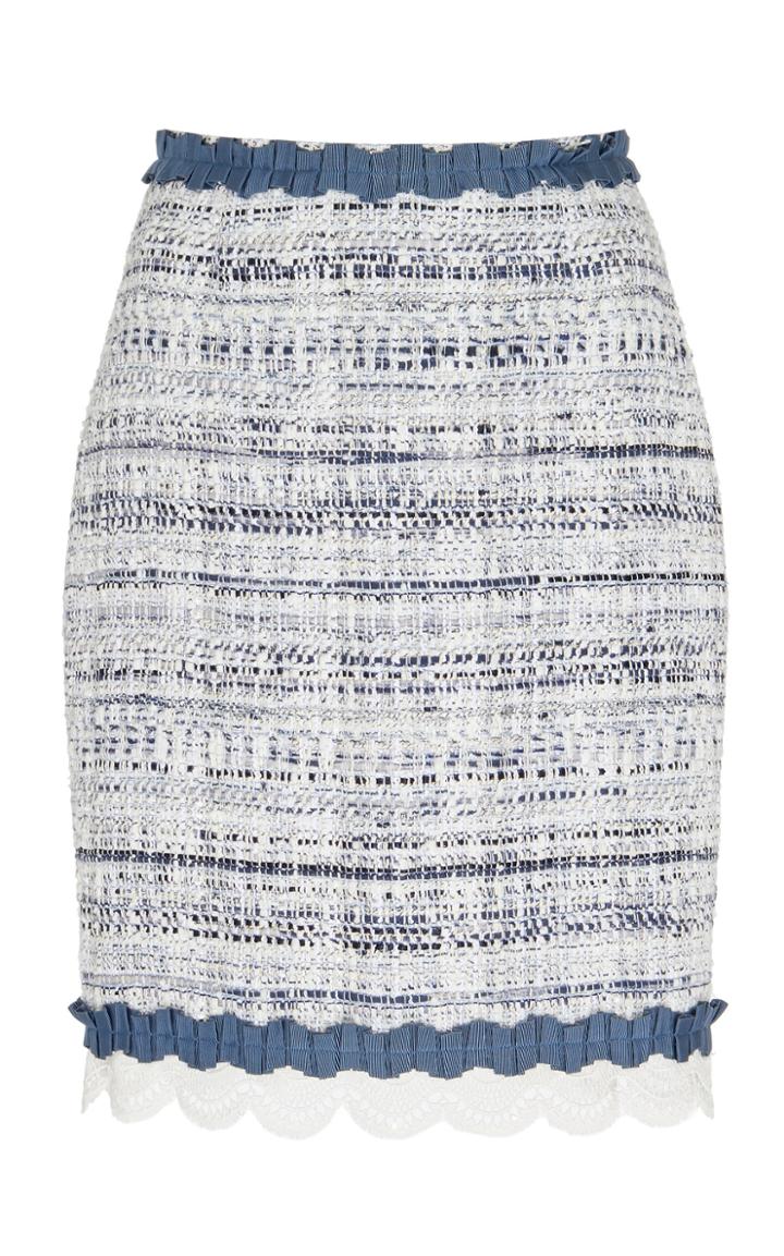 Zuhair Murad Asturias Tweed Pencil Skirt