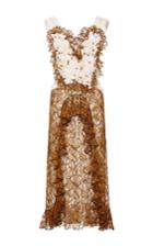 Rodarte Amber Hand Embroidered Honeycomb Dress