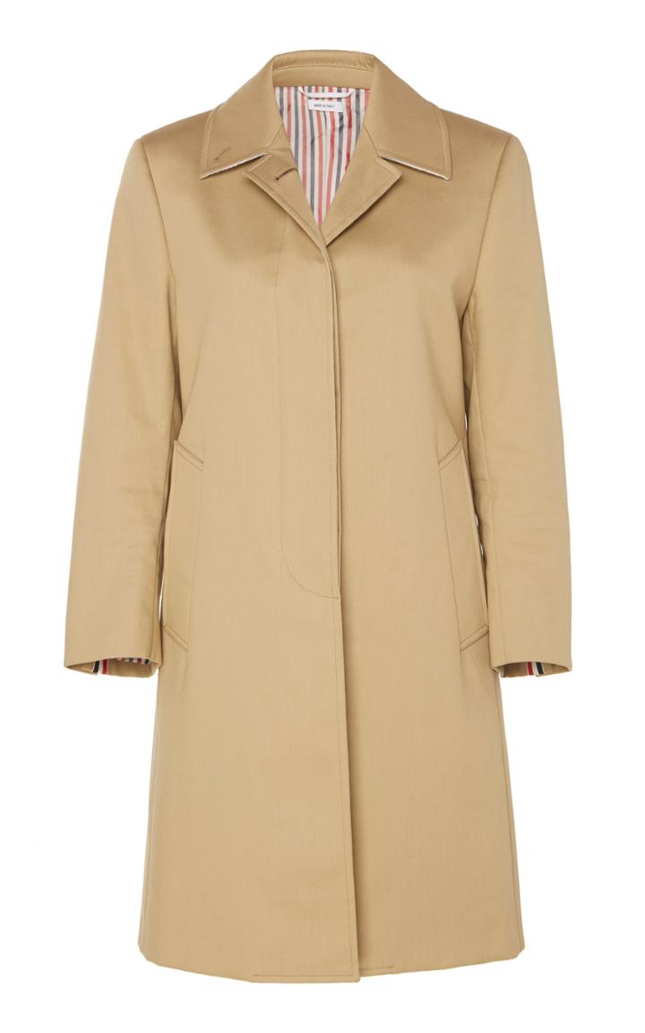 Thom Browne Bal Collar Narrow Shoulder Cotton Coat