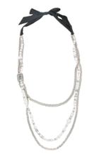 Lanvin Pearl And Chain Necklace With Mother-of-pearl Jewels