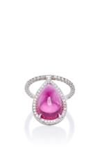Nina Runsdorf 18k White Gold Rubellite And Diamond Flip Ring
