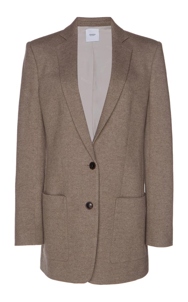 Agnona Wool And Cashmere-blend Notched Lapel Blazer