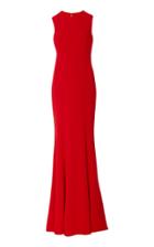 Romona Keveza Sleeveless Gown With Button Details