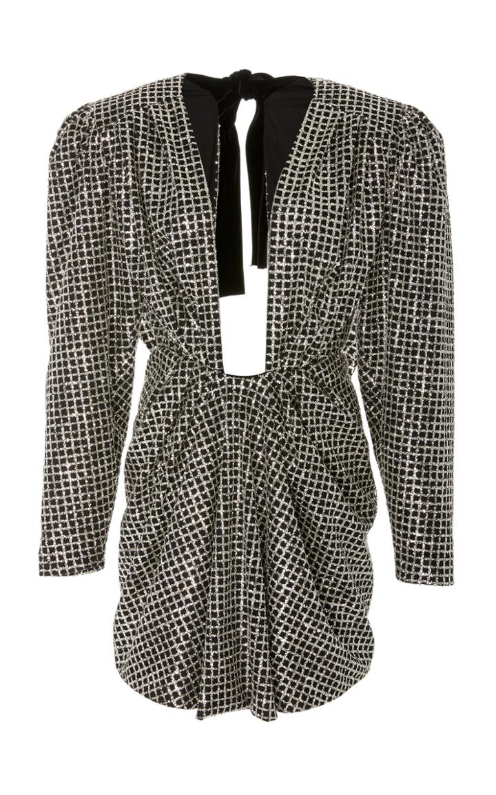 Daniele Carlotta Sequined Deep V Mini Dress