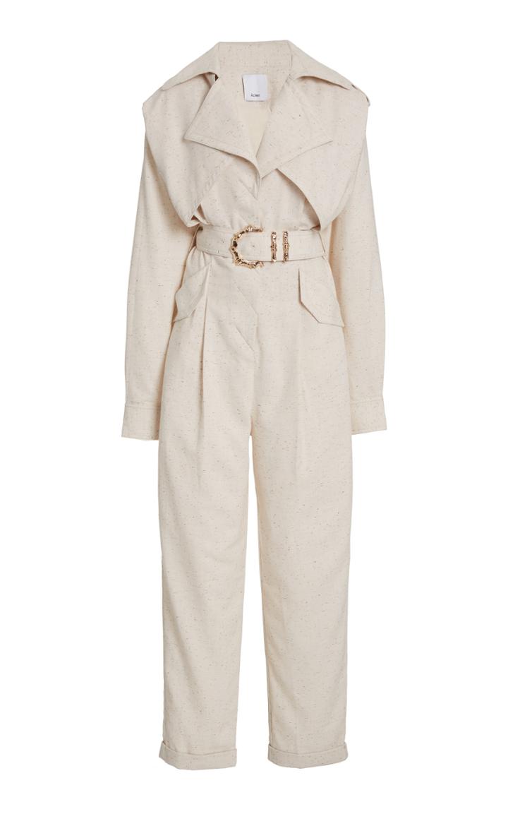 Moda Operandi Acler Hanbury Belted Cotton-blend Jumpsuit