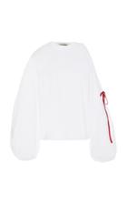 Hellessy Nelda Open-shoulder Oxford Cotton Top