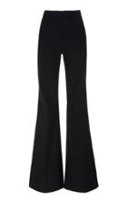 Adam Lippes High-rise Flared Textured Cotton Pants