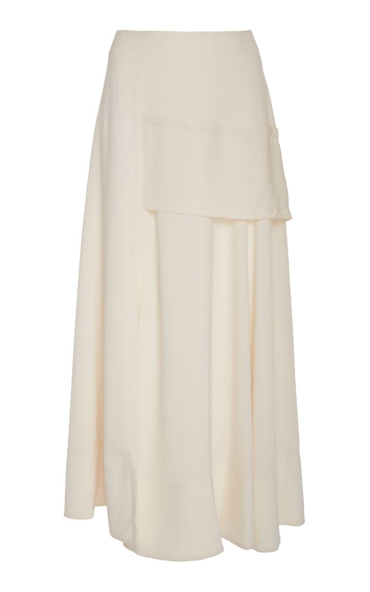 3.1 Phillip Lim Crepe A Line Skirt With Seam Detailing Sleeve