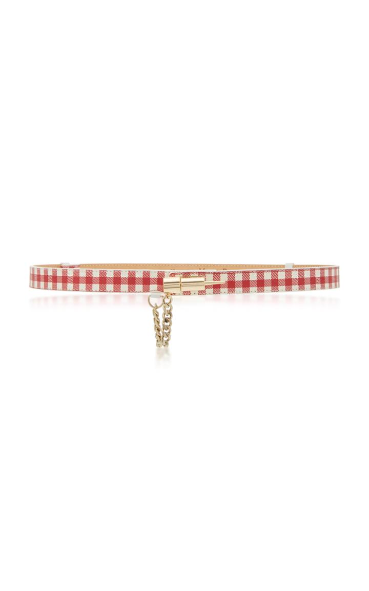 Maison Boinet Gingham Leather Belt