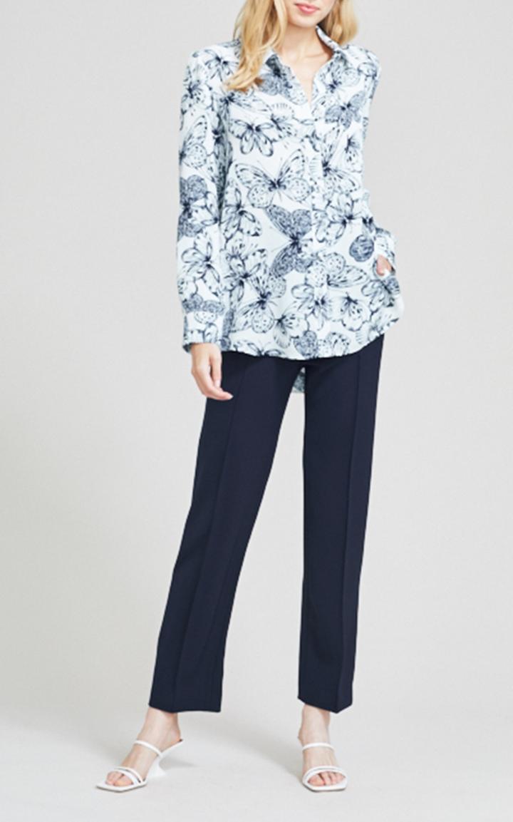 Moda Operandi Lela Rose Fluid Crepe Demi Pant