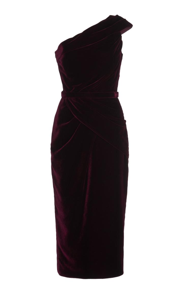 Ralph & Russo Liquid Velvet Asymmetrical Dress