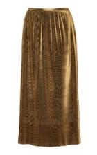 Sally Lapointe Metallic Foil A-lined Pleated Skirt