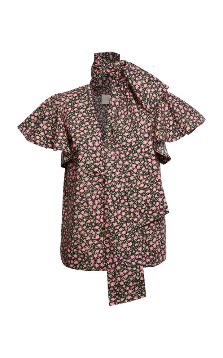 Moda Operandi La Doublej Lou Lou Floral-print Cotton Shirt Size: Xs