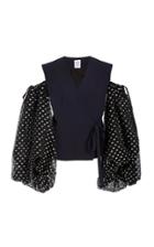 Moda Operandi Rosie Assoulin Fil Coup-detailed Cold-shoulder Wrap Top