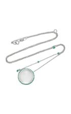Susan Foster 18k White Gold Emerald Necklace