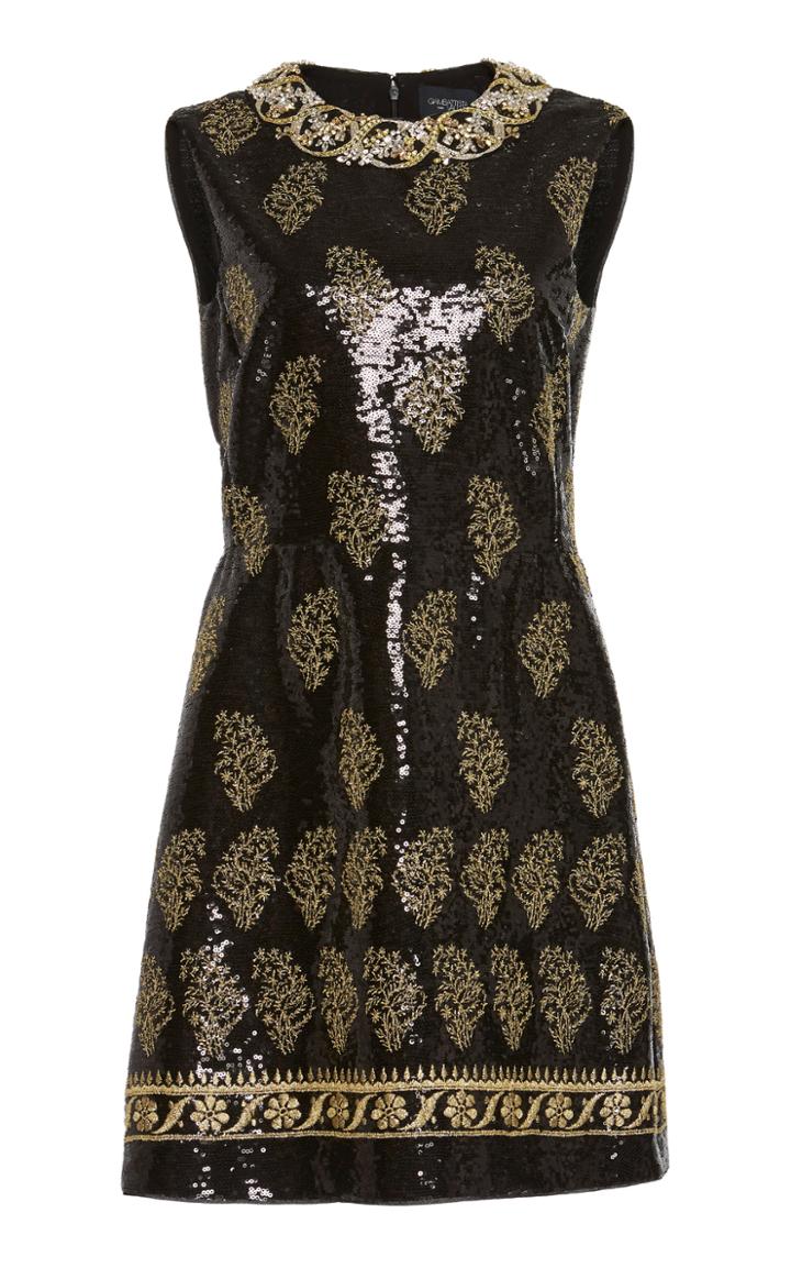 Giambattista Valli Embroidered Sequined Mini Dress
