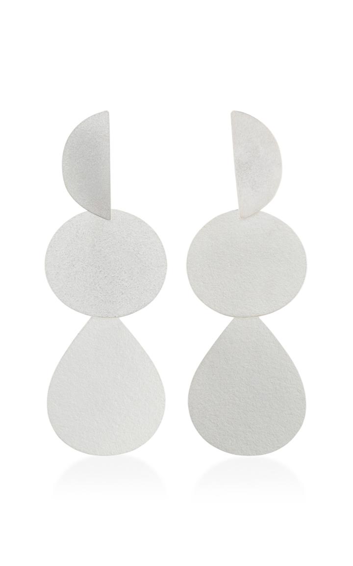 Annie Costello Brown Sterling Silver Mini Thea Earrings