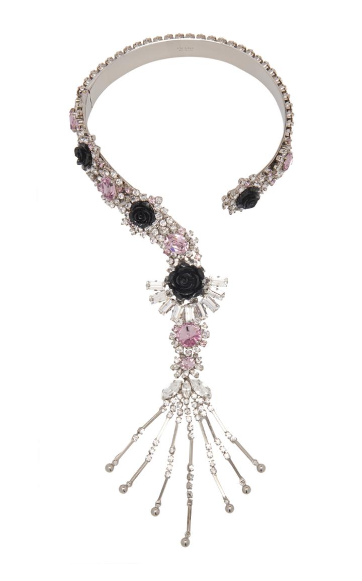 Prada Crystal Collar Necklace