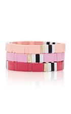 Roxanne Assoulin Set-of-three Racer Enamel Bracelets