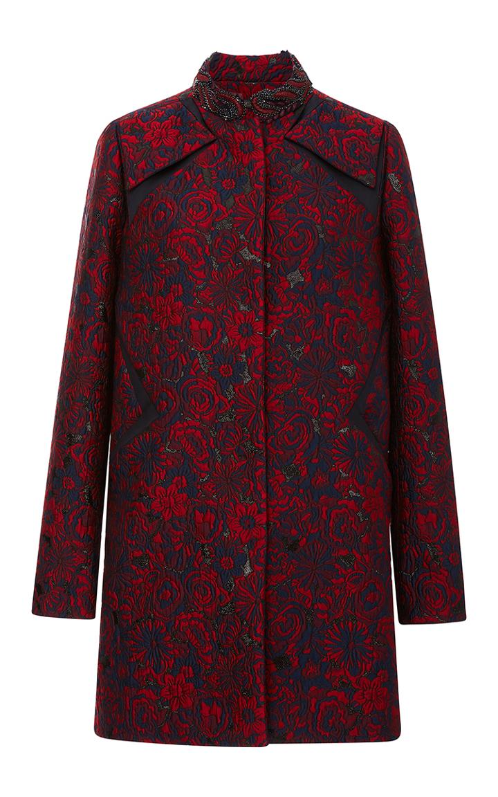 Zac Posen Novelty Jacquard Coat