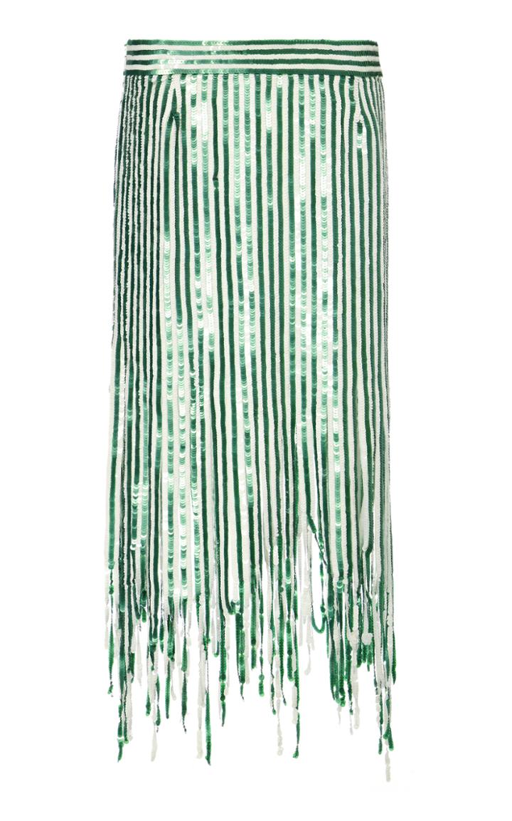 Monse Fringe Sequin Skirt